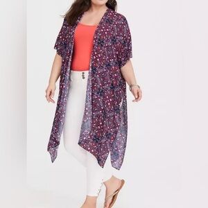 Torrid Gauze Duster Kimono Size 00/0